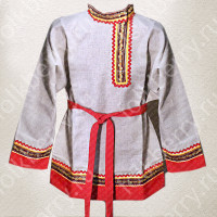 Косоворотка Добрыня, лен, небеленый лен